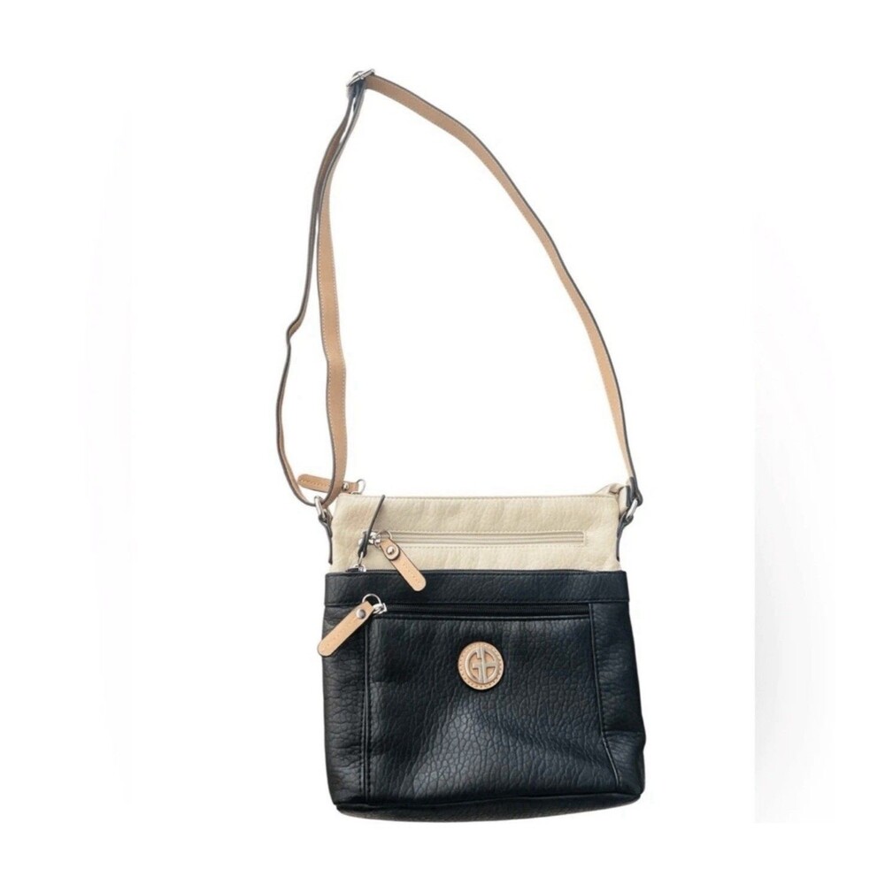 Giani Bernini Colorblock Pebble Crossbody Bag, blue/cream